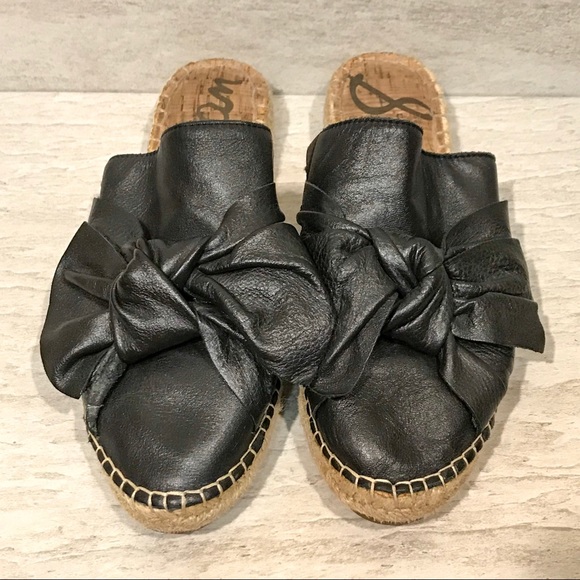 Sam Edelman Shoes - Sam Edelman Bow Mule Espadrilles Size 8.5M